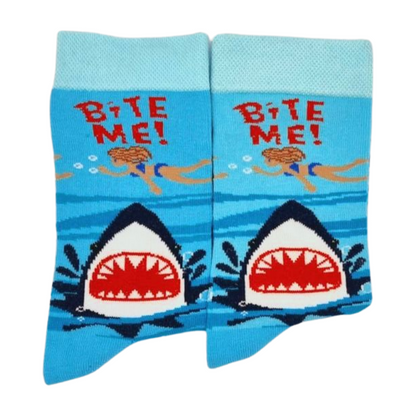 "Bite Me Shark" Socks