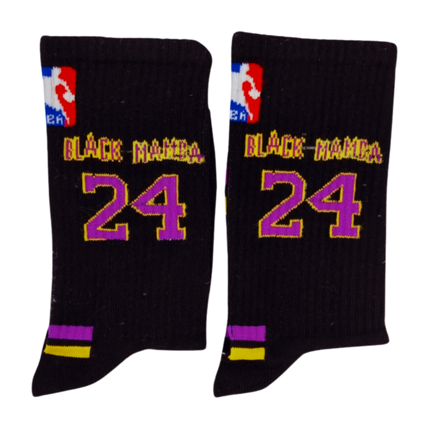 Black Mamba Basketball Socks with Kobe Bryant's number