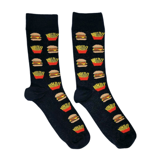 Burger and Fries Socks Design