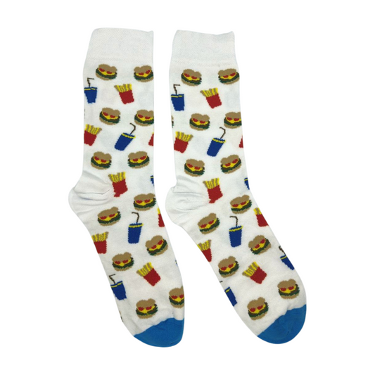 Burger and Fries Socks Design