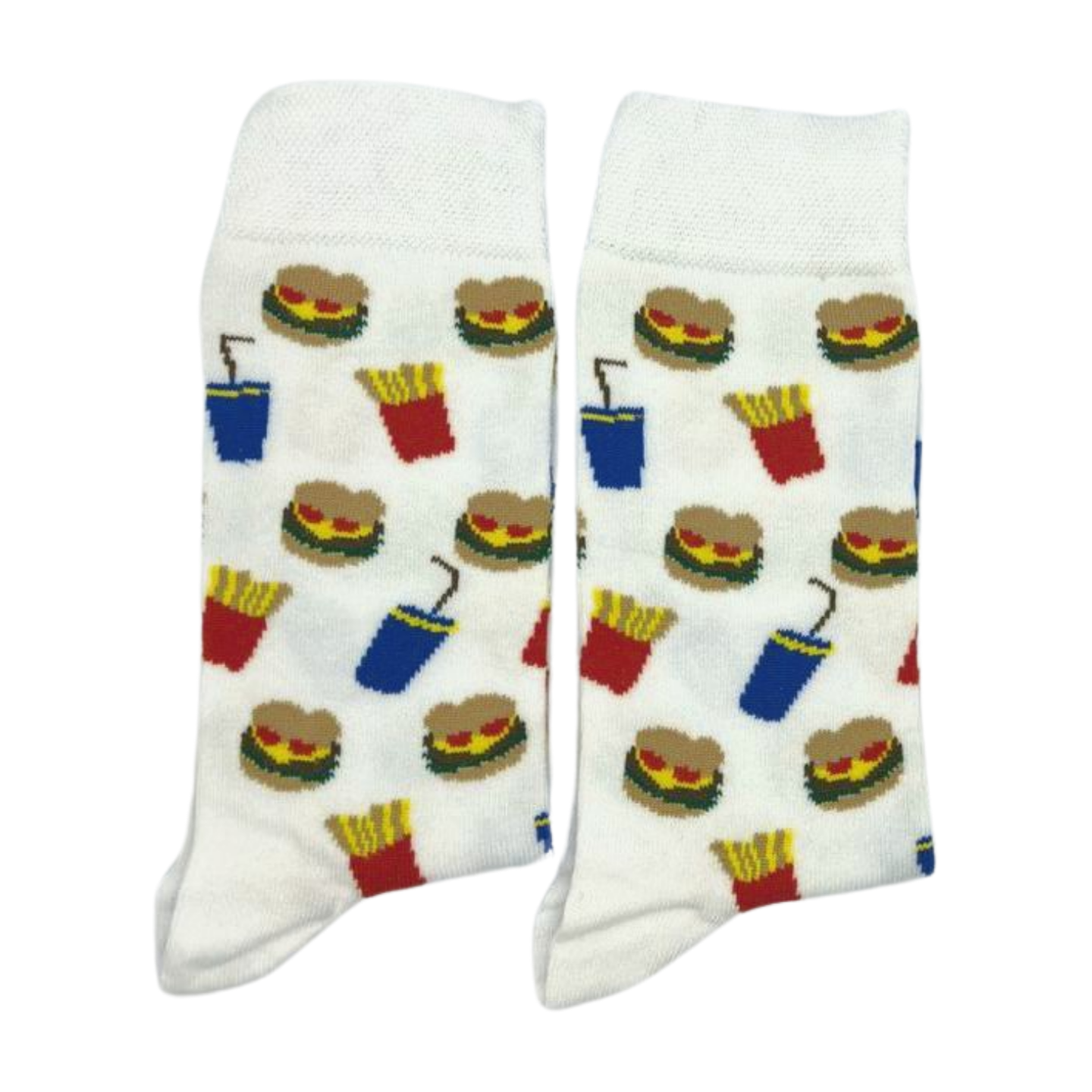 Burger and Fries Socks Design