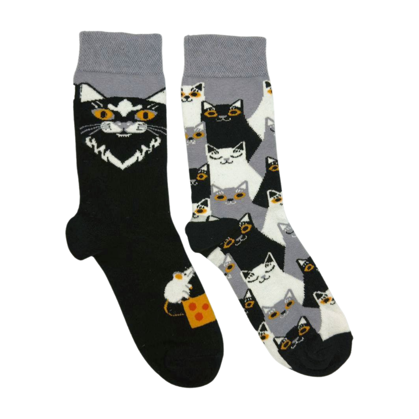 Cats Design Mismatched Socks