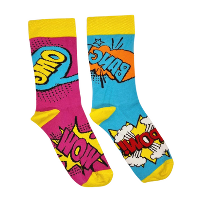 Comic Book Design Socks