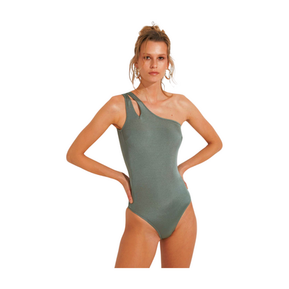 Elegance Unveiled One-Shoulder One-Piece Swimsuit