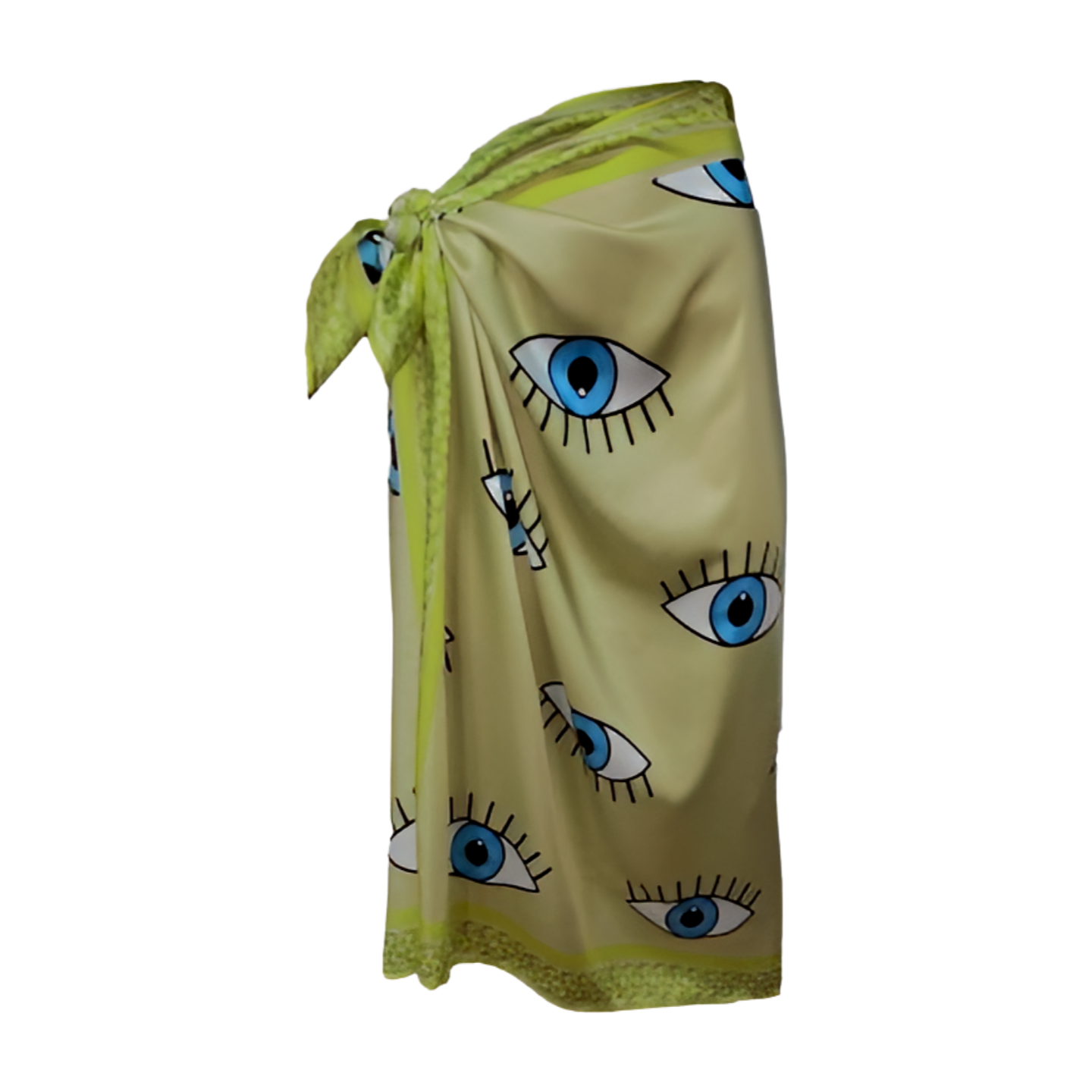 Eyes Print Satin Pareo