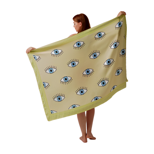 Eyes Print Satin Pareo