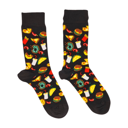 Fast Food Patterns Socks