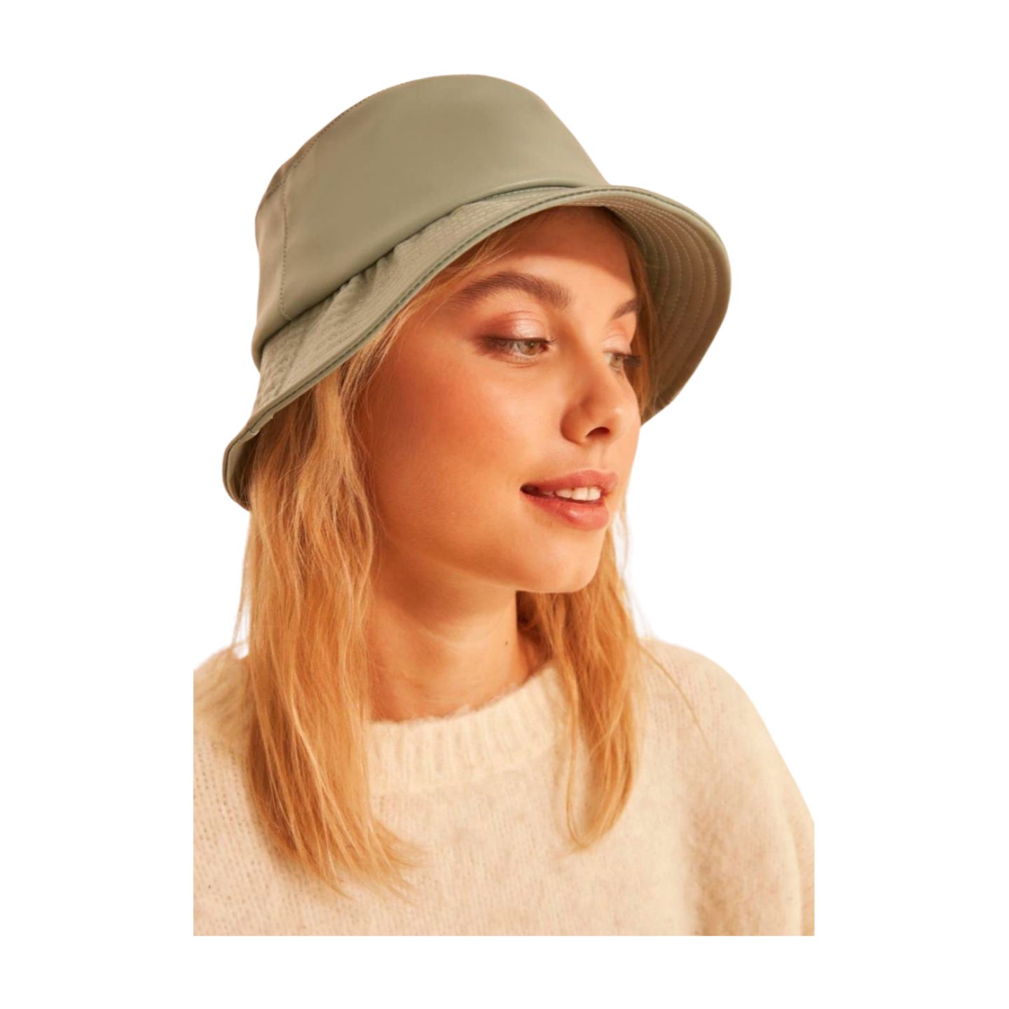 Faux Leather Bucket Hat