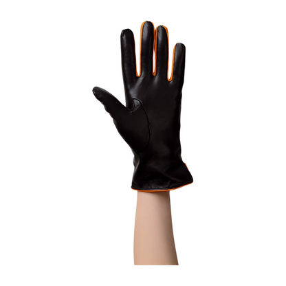 Leather Gloves With Side Buttons