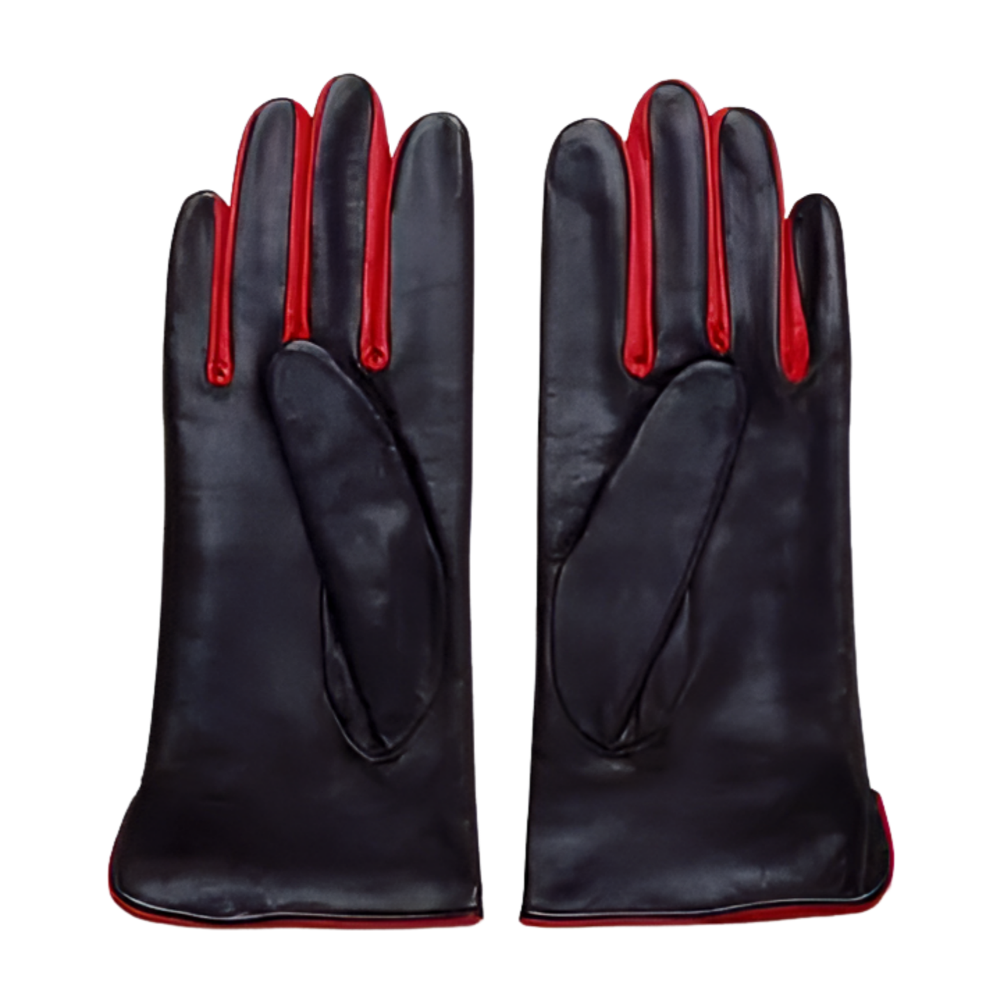 Leather Gloves With Side Buttons