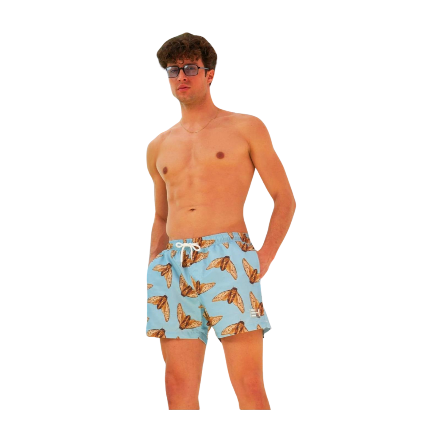 Men's Butterfly Swim Trunks - Stylish Swimwear for a Touch of Nature