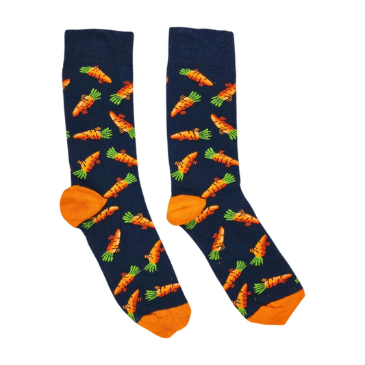 Playful Carrot Design Socks