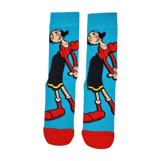 Popeye and Olive Oyl Cartoon Character Socks