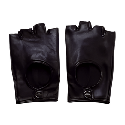 Premium Italian Lambskin Fingerless Leather Gloves