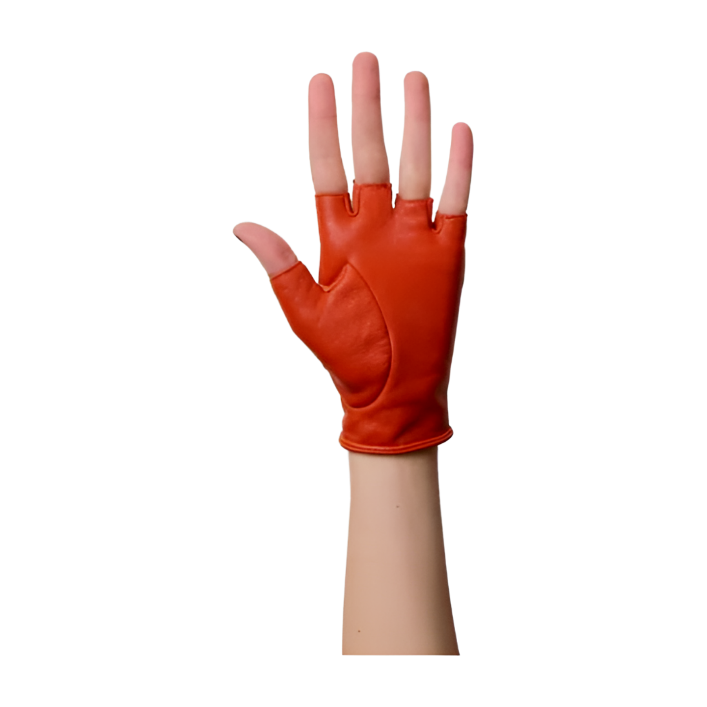 Premium Italian Lambskin Fingerless Leather Gloves