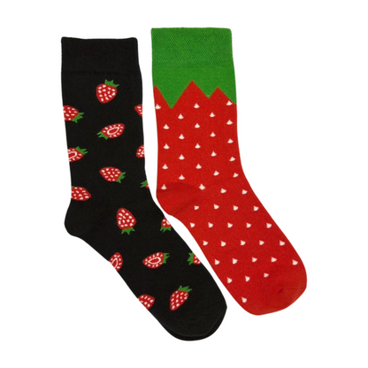 Strawberry Mismatched Socks