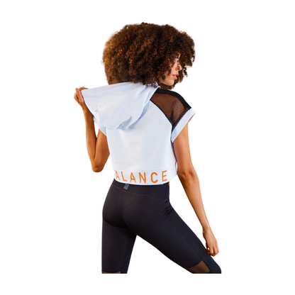 Venture Bold Hooded Mesh Crop Top Activewear Set