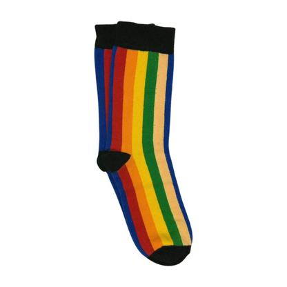 Vertical Striped Rainbow Sock