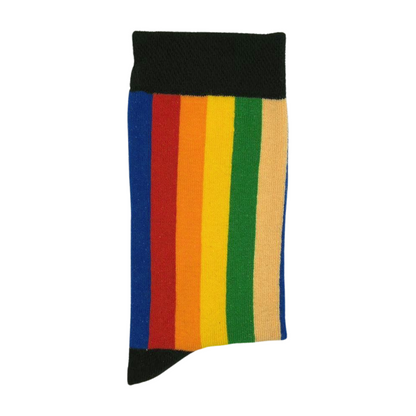 Vertical Striped Rainbow Sock