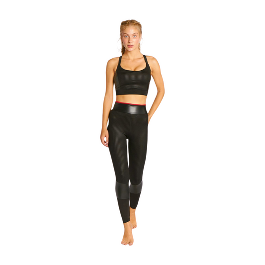 Yoga Suit with Leather Waist Embrace