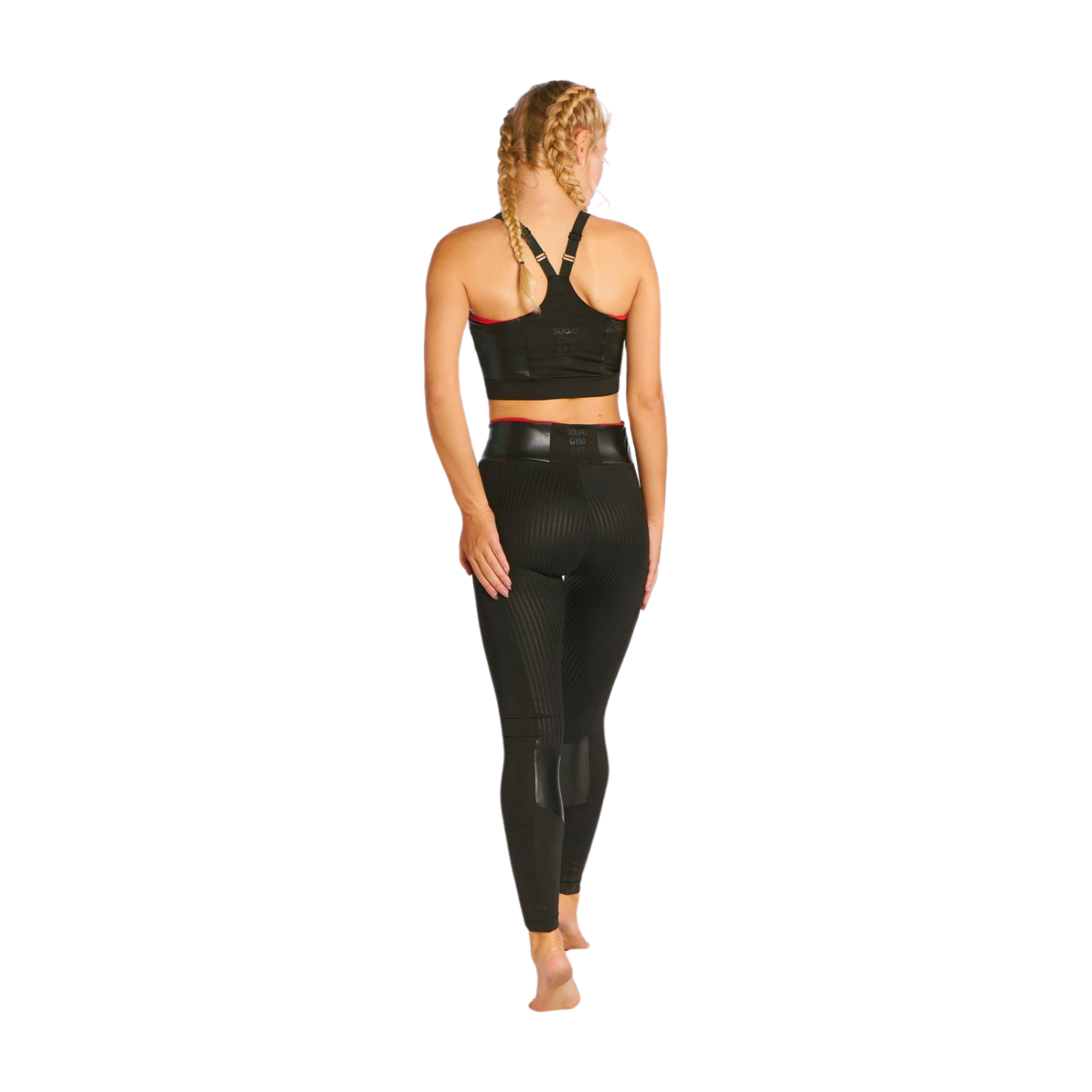 Yoga Suit with Leather Waist Embrace
